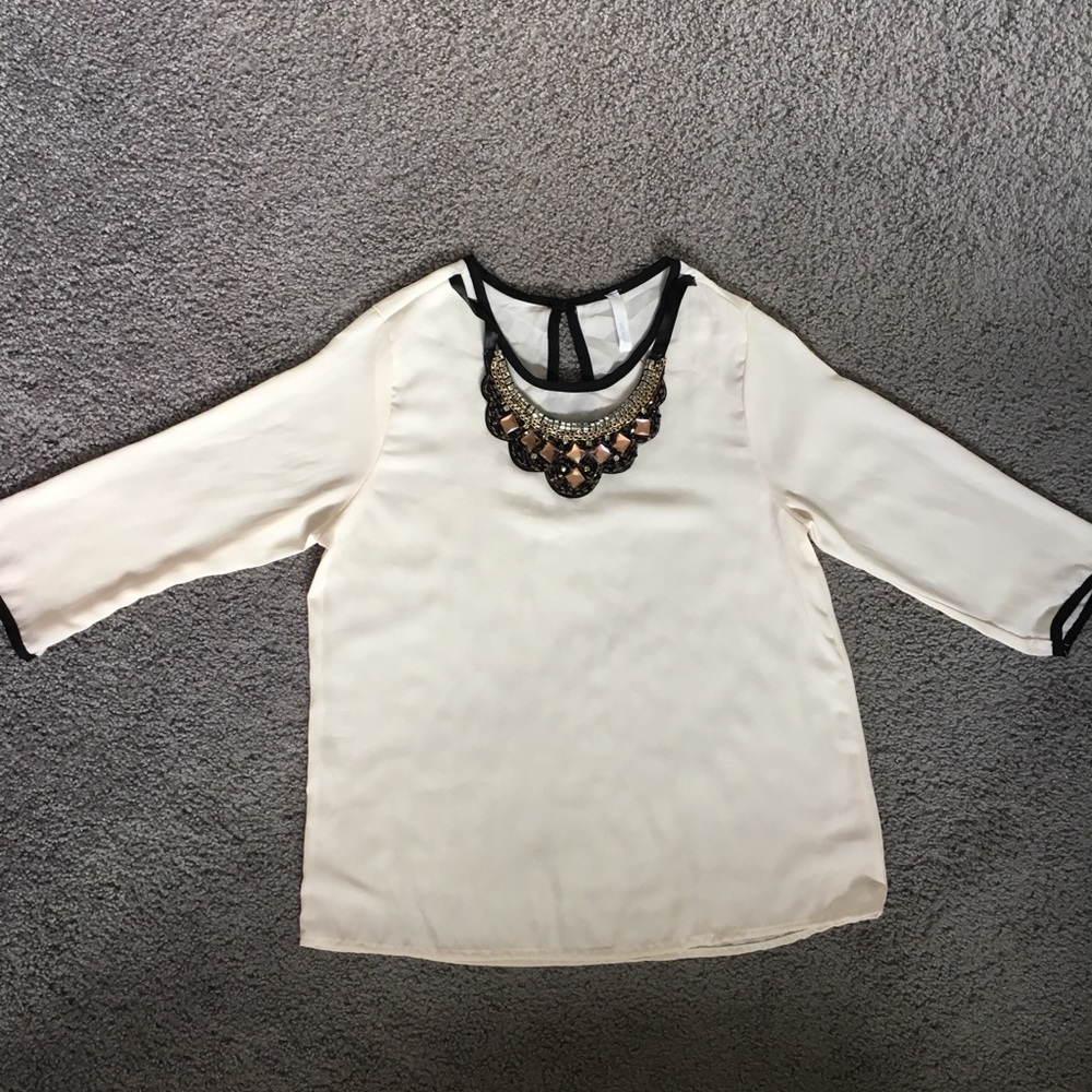 Cream blouse